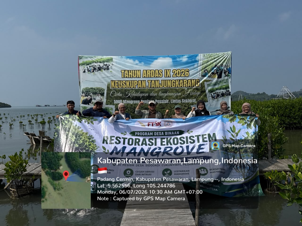 image-5-1024x768 TEKNIK GEOMATIKA ITERA BERKOLABORASI DALAM PROGRAM DESA BINAAN MELALUI KEGIATAN RESTORASI EKOSISTEM MANGROVE DI PESAWARAN